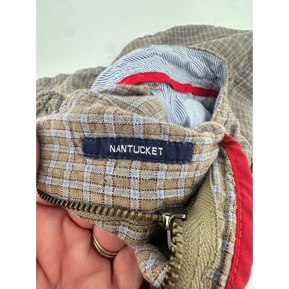 Cremieux Nantucket Mens 34 Plaid 100% Linen Shorts Flat Front Casual Preppy‎ - Picture 6 of 15